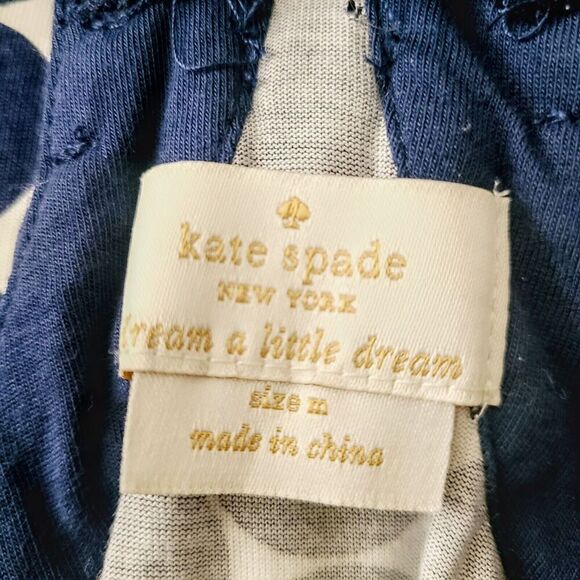 Kate Spade Dream A Little Dream Tank Dress M Blue White Polka Dot Knit Sleepwear - Picture 6 of 8